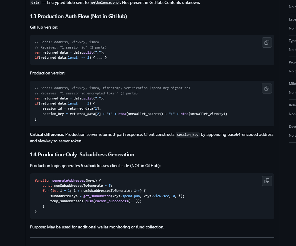 Issue #35 — PHP endpoints table and session_key structure